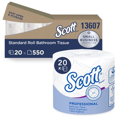 Kimberly-Clark SCOTT BATHROOM TISSUE STANDARD SIZE 20 ROLLS