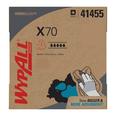 Kimberly Clark WypAll PowerClean X70 Medium Duty Cloths - 1 Box