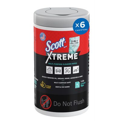 Scott&reg; Xtreme Multi-Purpose Cleaning Wipes (Case of 6)