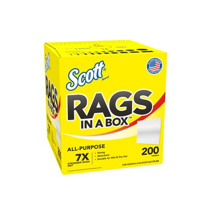 Kimberly-Clark 8 Cases-Scott Rags In A Box