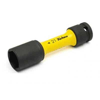 Ko-ken USA 1/2 Sq. Dr. Wheel Nut Socket  21mm Extra Thin walled Length 110mm Color coded Protector