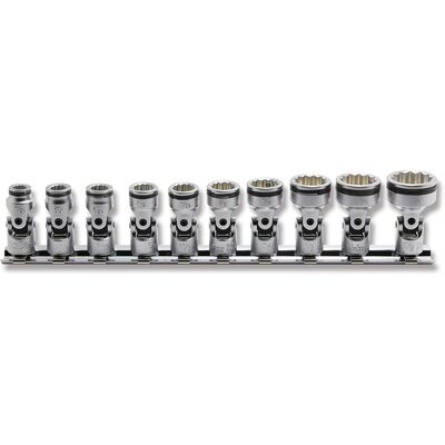 Ko-ken USA 1/4" Sq. Drive SAE Universal 12-Point NUT GRIP 10 Piece Socket Set