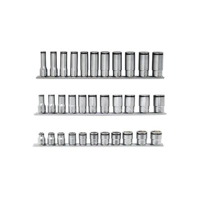 Ko-ken USA 3/8" Nut Grip Bundle with Short, Semi-Deep, and Deep 11 piece Socket Sets