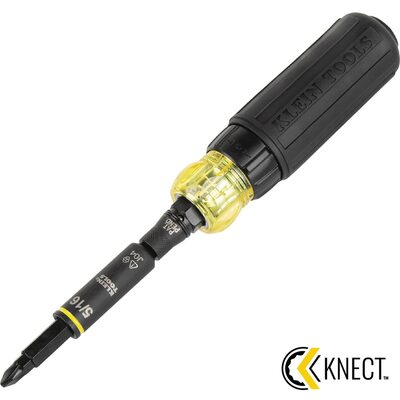 Klein Tools KNECT 11-in-1 Ratcheting Impact Rated Screwdriver / Nut Driver