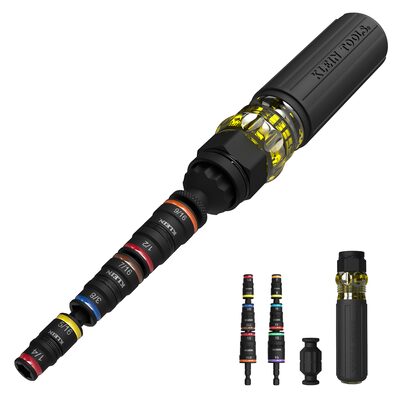 Klein Tools Magnetic Color-Coded Power Nut Setters, 6-Piece Set