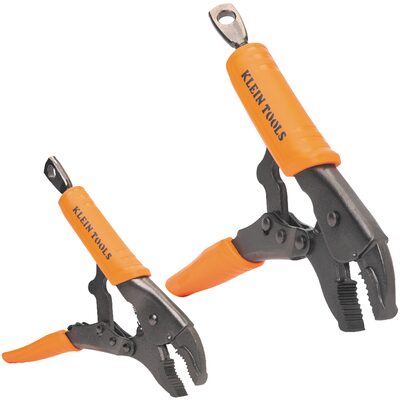 Klein Tools C-Clamp Locking Pliers with Swivel Jaws Set, 6- and 11-Inch, 2-Piece