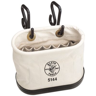 Klein Tools Hard-Body Bucket, 15 Pocket Oval Bucket with Kickstand