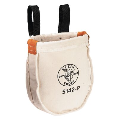Klein Tools Canvas Bucket, 15-Pocket Aerial Oval Bucket with Hooks