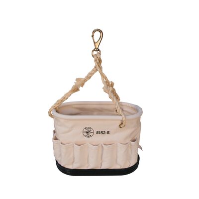 Klein Tools Canvas Bucket, 41-Pocket Oval Bucket with Swivel Snap