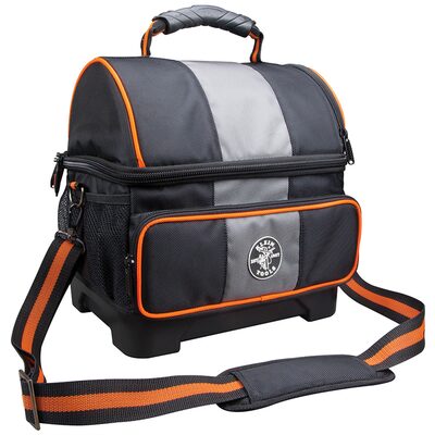 Klein Tools Double Zipper Bag, 12 x 7-Inch, Gray