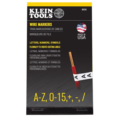 Klein Tools Wire Marker Book, 120/240V 3 Phase 1-48