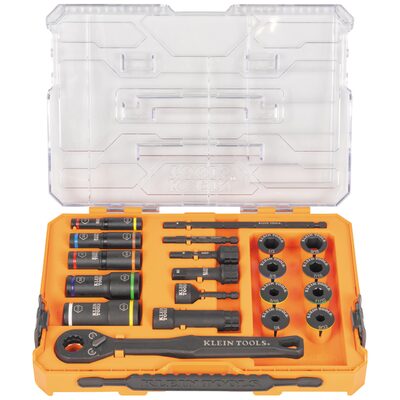 Klein Tools KNECT&trade; Essential Deep-Well Heavy-Duty Flip Socket Set, SAE 7-Piece