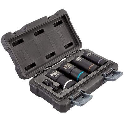 Klein Tools 2-in-1 Impact Socket Set, 12-Point, 5-Piece