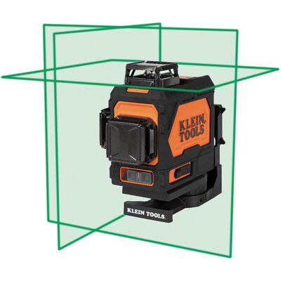 Klein Tools Rechargeable Self Leveling Green Planar Laser Level with Hard Carrying Case