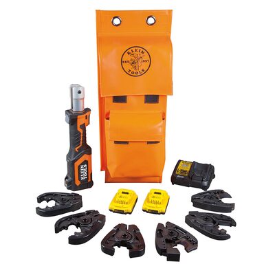Klein Tools Battery-Operated Cutter/Crimper Kit, 2 Ah