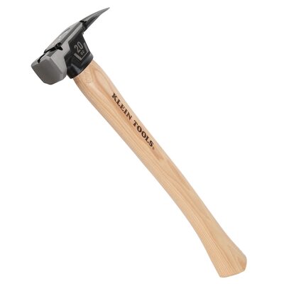 Klein Tools Smooth Face Hickory Handle Hammer, 20-Ounce