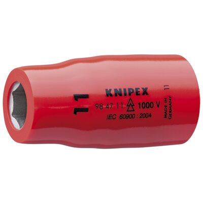 KNIPEX HEX SOCKET, 1/2IN-1,000V INSLTD 10 MM
