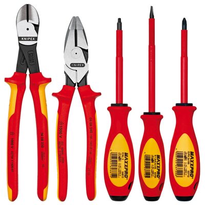 KNIPEX 5PC PLIERS/SCREWDRR TOOL SET-1,000V INSLTD