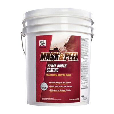 Klean Strip Mask & Peel CMP229 Peelable Spray Booth Coating, 4.75 gal, Thick Liquid, Bright White, Peelable