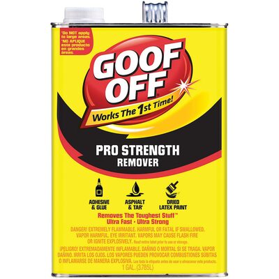 Klean Strip Goof Off FG654 Pro Strength Adhesive Remover, 16 oz Non Aerosol Can, Water White