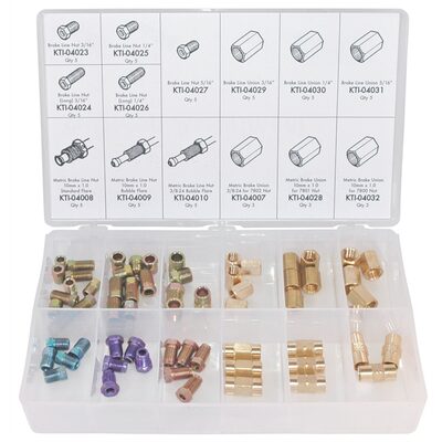 K Tool International 64 PC BRAKE LINE FITTING KIT