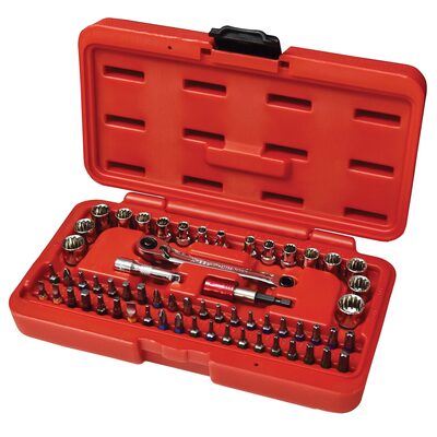 K Tool International SPLINE SOC SET 1/4" DR, 60 PC