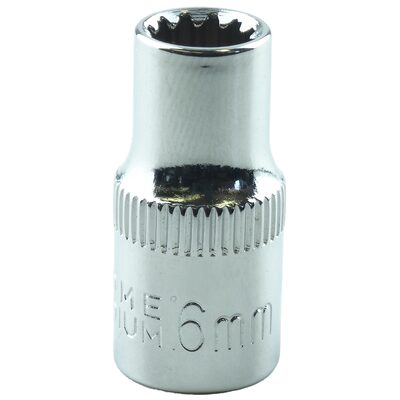 K Tool International SPLINE SOC 1/4" DR 6MM