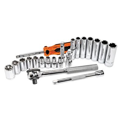 K Tool International Socket Set 21 pc 1/4 in. Drive SAE 6 pt.