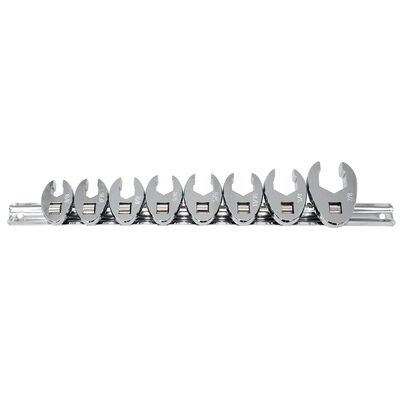 K Tool International Crowfoot Flare Nut Set SAE 8 Piece 3/8 Inch Drive