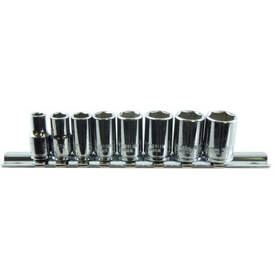 K Tool International SOC SET 1/4" DR 8 PC MM