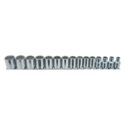 K Tool International SOC SET 15PC 3/8DR MET 12PT