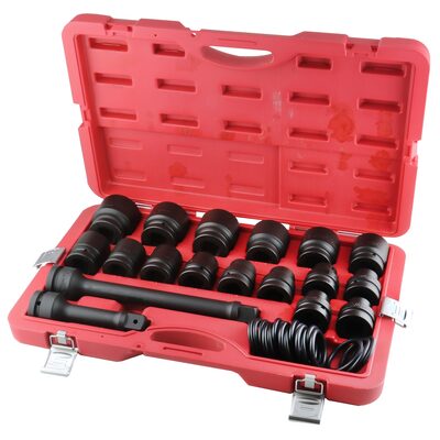 K Tool International 18-PIECE 1" DR SHORT SAE IMP SOC S