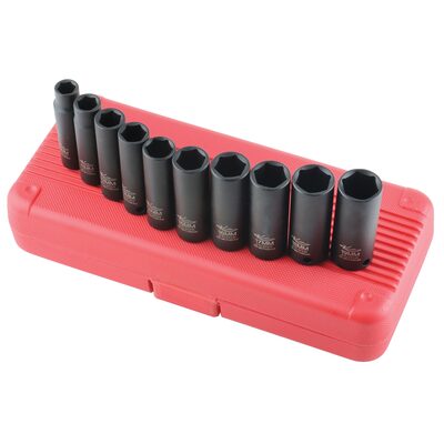 K Tool International SOC SET IMP MM 10 PC 3/8" DR DEEP