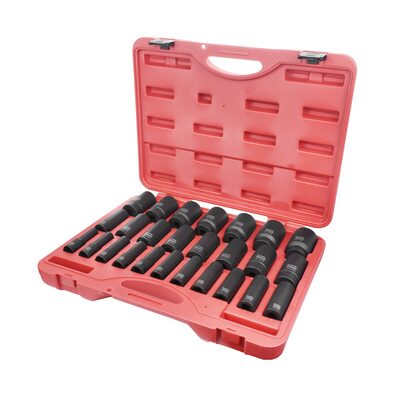 K Tool International Socket Set Metric Impact 1/2 in. Deep 26 Piece