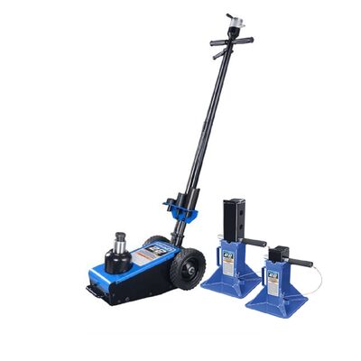 K Tool International 22 Ton Hydraulic Jack with 22 Ton HD Jack Stands