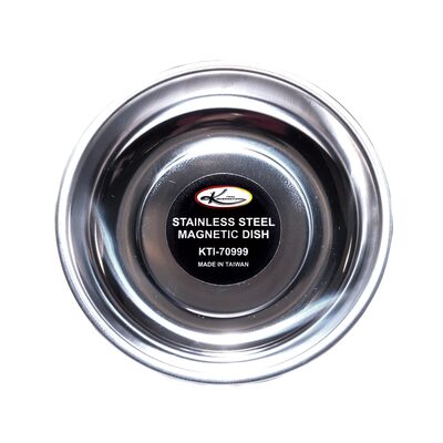 K Tool International Magnetic Dish Parts Tray 5-3/4 Inches Stainless Steel