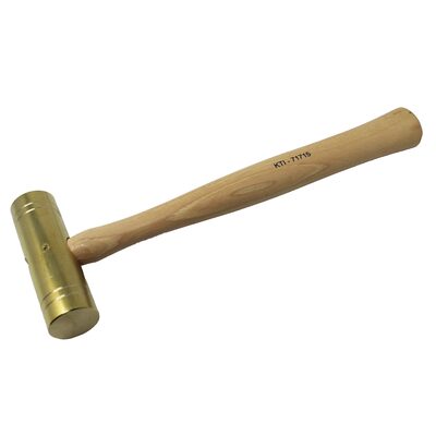 K Tool International Brass Hammer 24 oz. with Wooden Hickory Handle