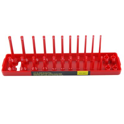 K Tool International Socket Holder 1/4 Inch Drive SAE Red
