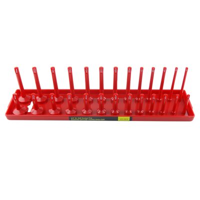 K Tool International Socket Holder 3/8 Inch Drive SAE Red