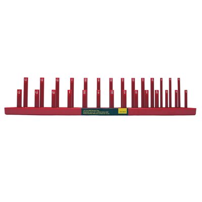 K Tool International Socket Holder 1/2 Inch Drive SAE Red
