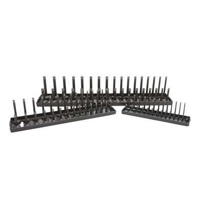 K Tool International Socket Holder Set 3 Piece MM Gray