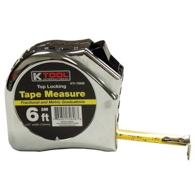 K Tool International 1/2" x 6' Tape Measure with SAE and Metric Marking