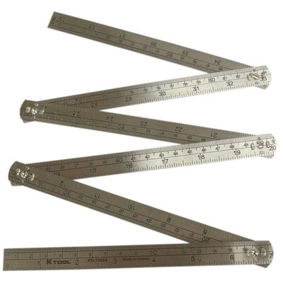 K Tool International Steel Folding Rule 3' Length