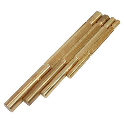 K Tool International 4 Piece Brass Punch Set In Vinyl Pouch