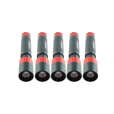 K Tool International 5 pack of Rechargeable 250 Lumen Flashlight CREE LED XPG