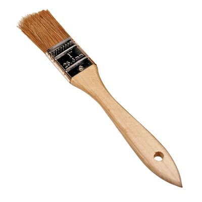 K Tool International Utility Brush 1 Inch Natural Bristles Wood Handle