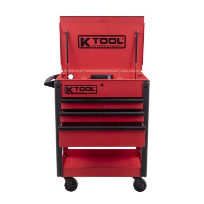 K Tool International Service Cart 35 in. Premium 4 Drawer 500 lb. (Matte Red)