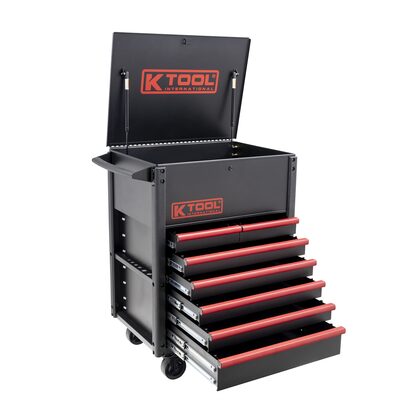 K Tool International Service Cart Premium 7 Drawer 750 lb. (Matte Black)