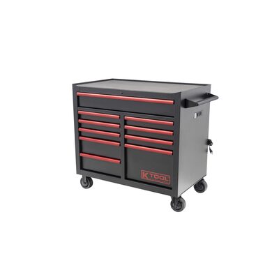 K Tool International Tool Box 41 Inch Premium 10 Drawer Double Bay 1,000 Pound (Matte Black)
