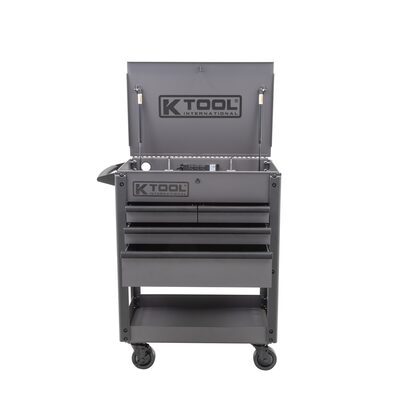 K Tool International Service Cart 35 Inch Premium 4 Drawer 500 Pound (Matte Gray)